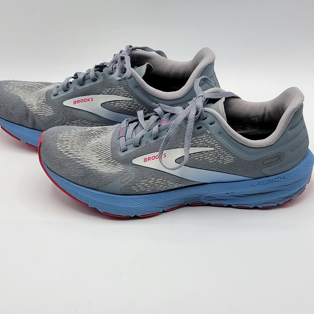 Brooks Women's Gray and Blue‎ Running Shoes Size 8.5  #1672 - Picture 3 of 9